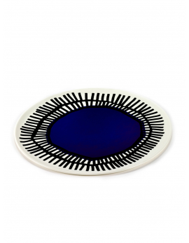 PLATE BLUE D32 H1 TABLE NOMADE