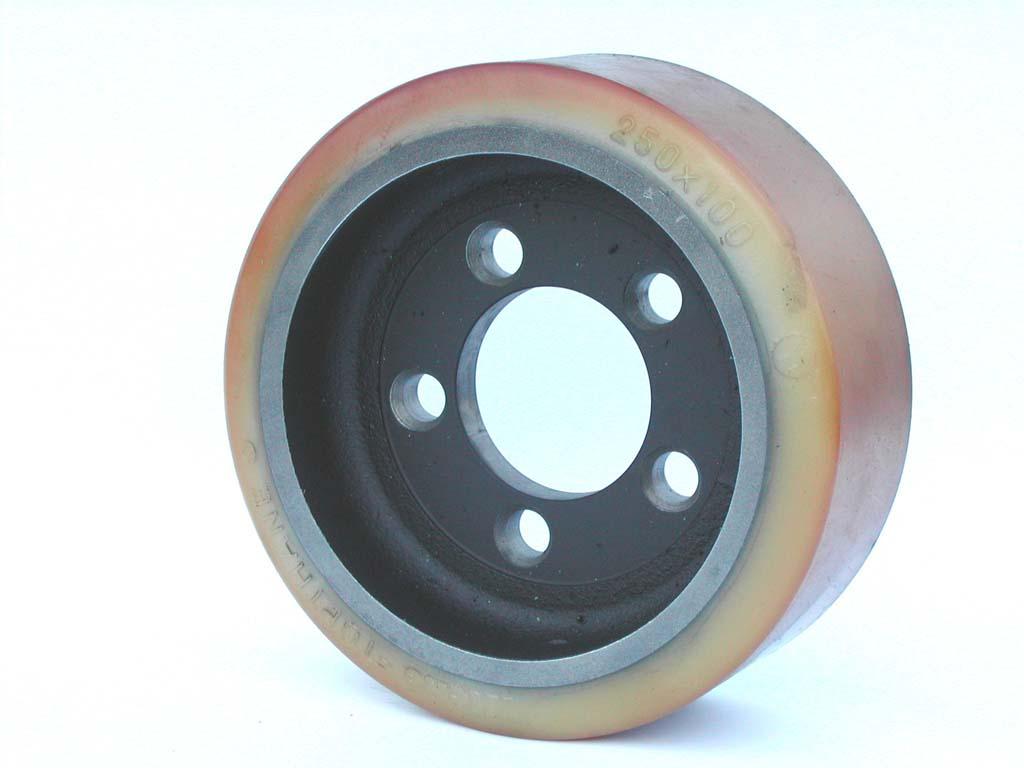 RUOTA 254 X 125 - 5 FORI DIAM. 18,5 - FORO CENTRALE 80