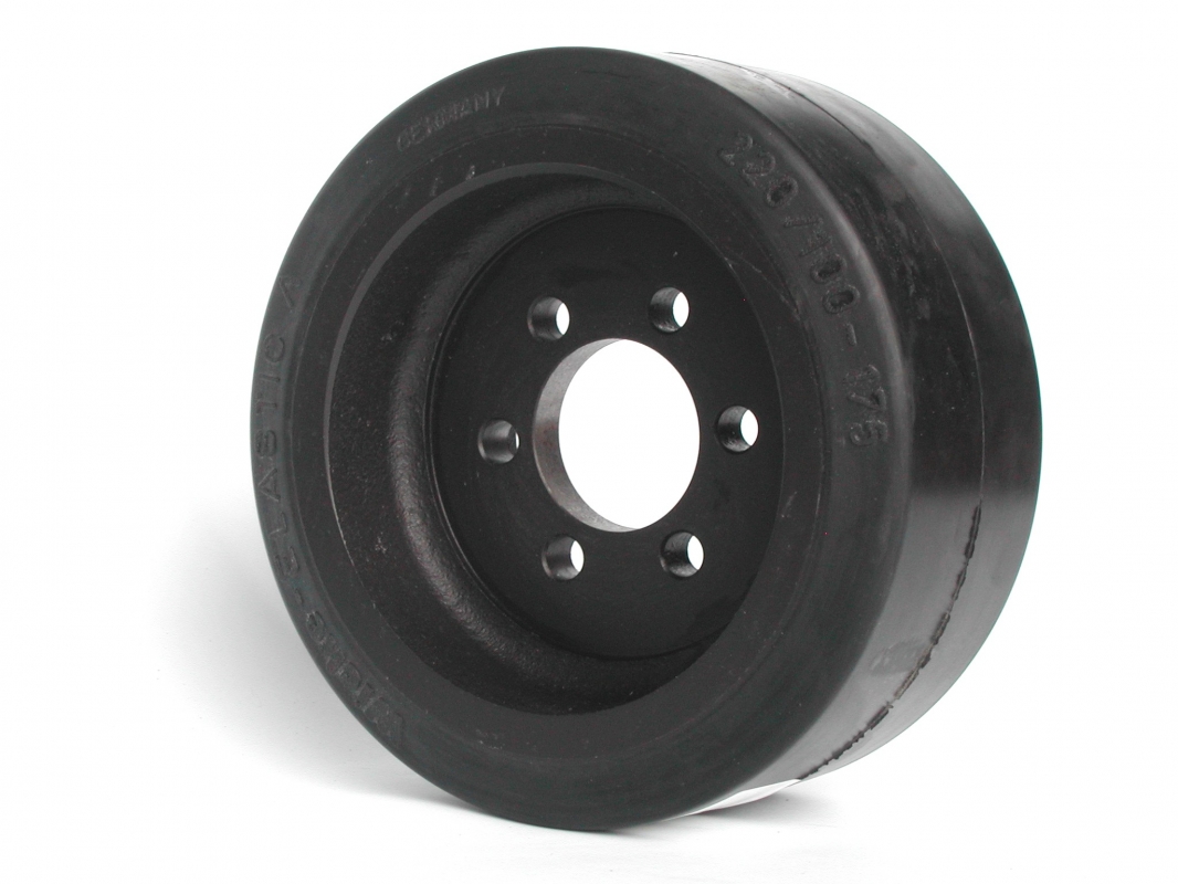 RUOTA 220 x 100 - 6 FORI DIAM. 12,5 - FORO CENTRALE 55