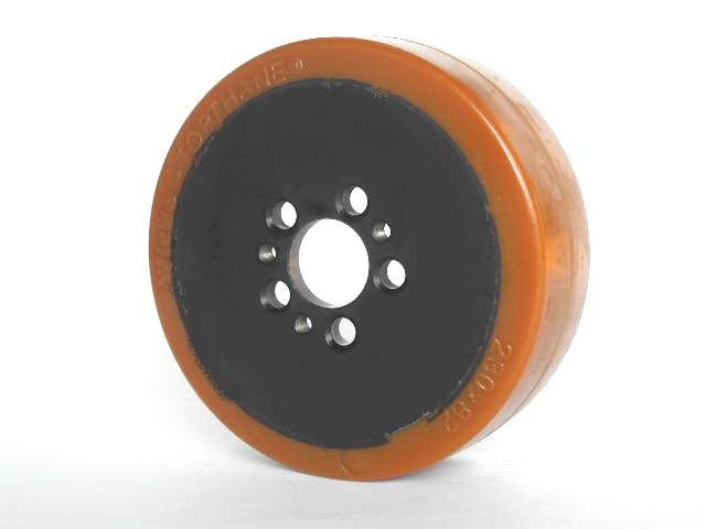 RUOTA 230 x 82 - 5 FORI DIAM. 14  - FORO CENTRALE 45 