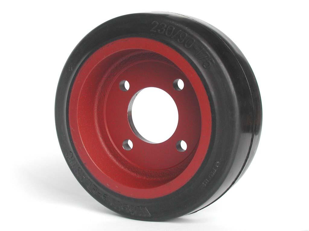 RUOTA 230 x 90 - 4  FORI DIAM. 13  - FORO CENTRALE  63/65