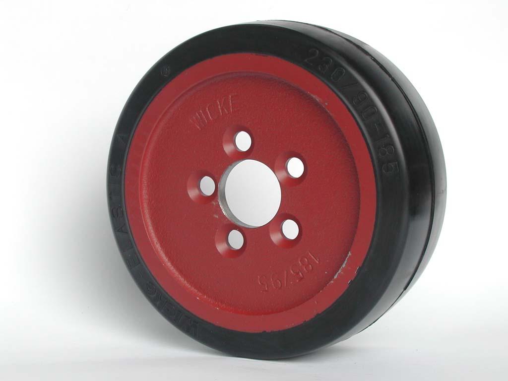 RUOTA 230 x 90 - 5  FORI DIAM. 13  - FORO CENTRALE  45